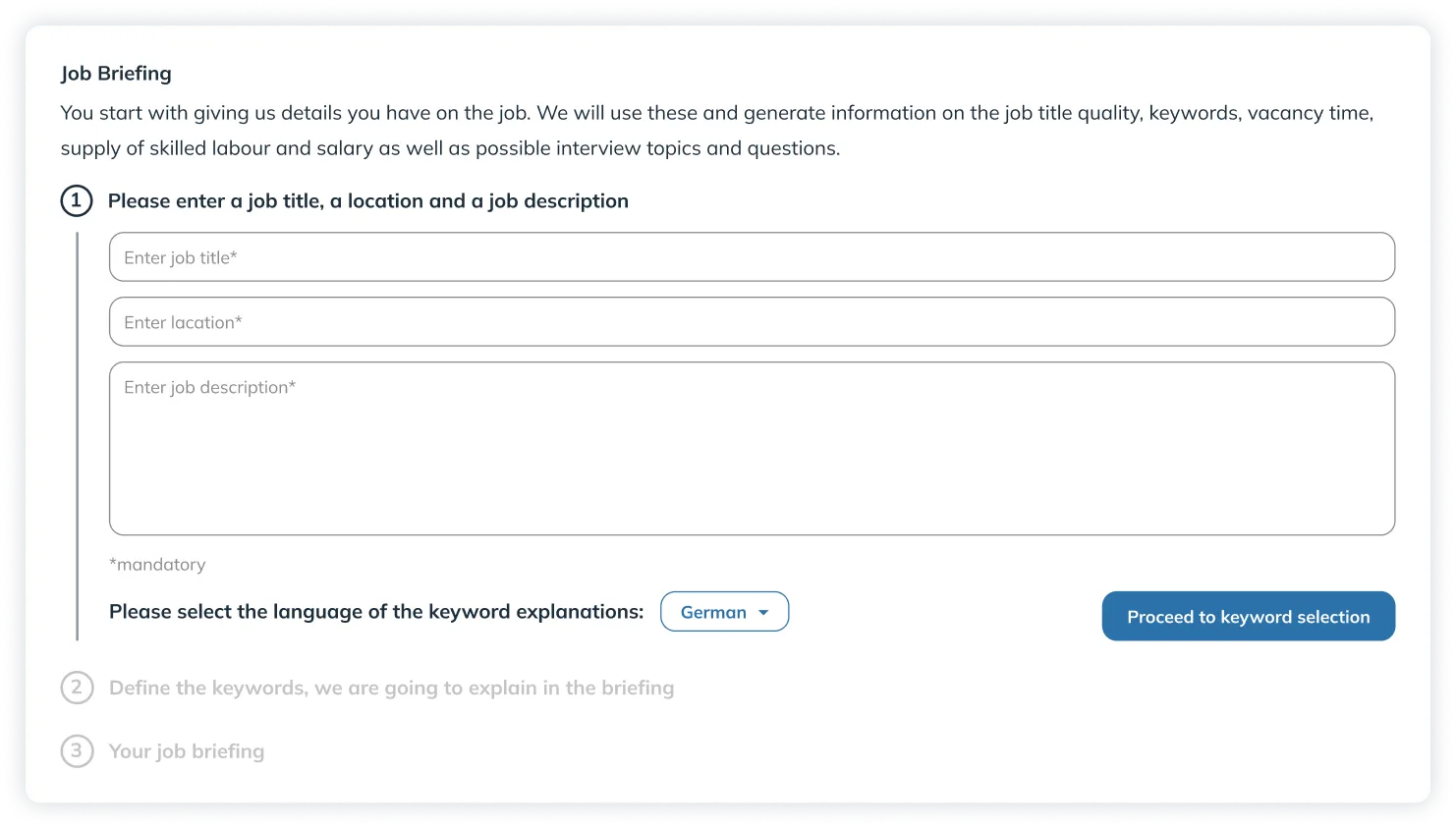 Das Jobbriefing – Alles drin